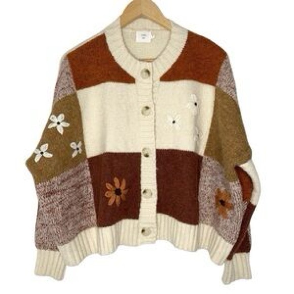 Sweaters - Colorful Patchwork Women's Sweater
